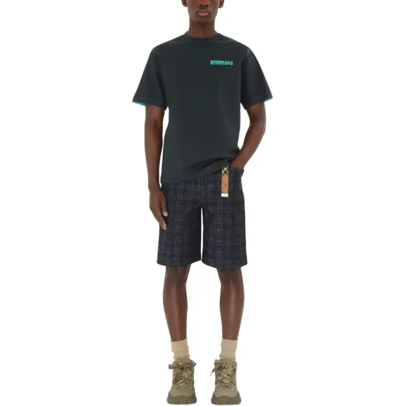Burberry SS25 T Shirt Men's Black Blue-1