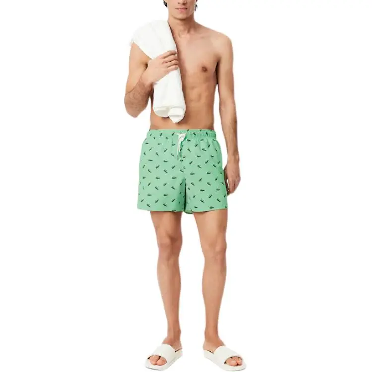 LACOSTE Crocodile print Swim Shorts-2