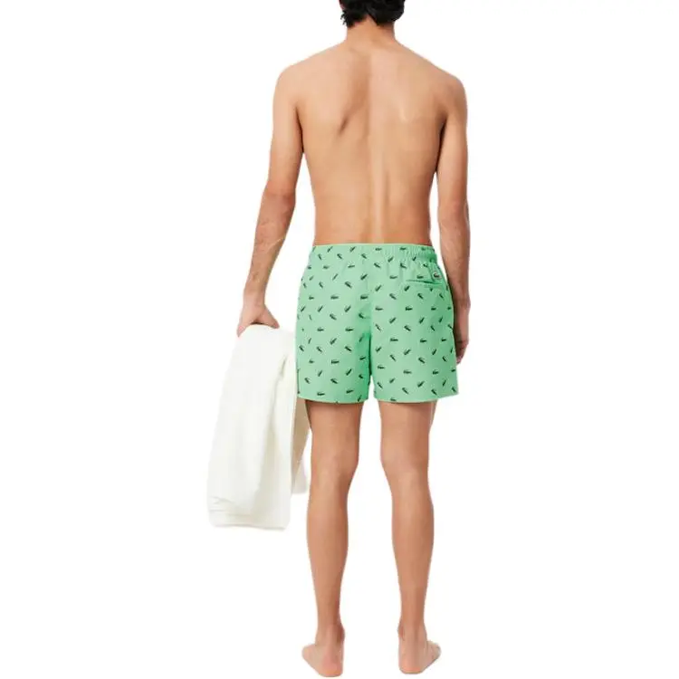 LACOSTE Crocodile print Swim Shorts-3