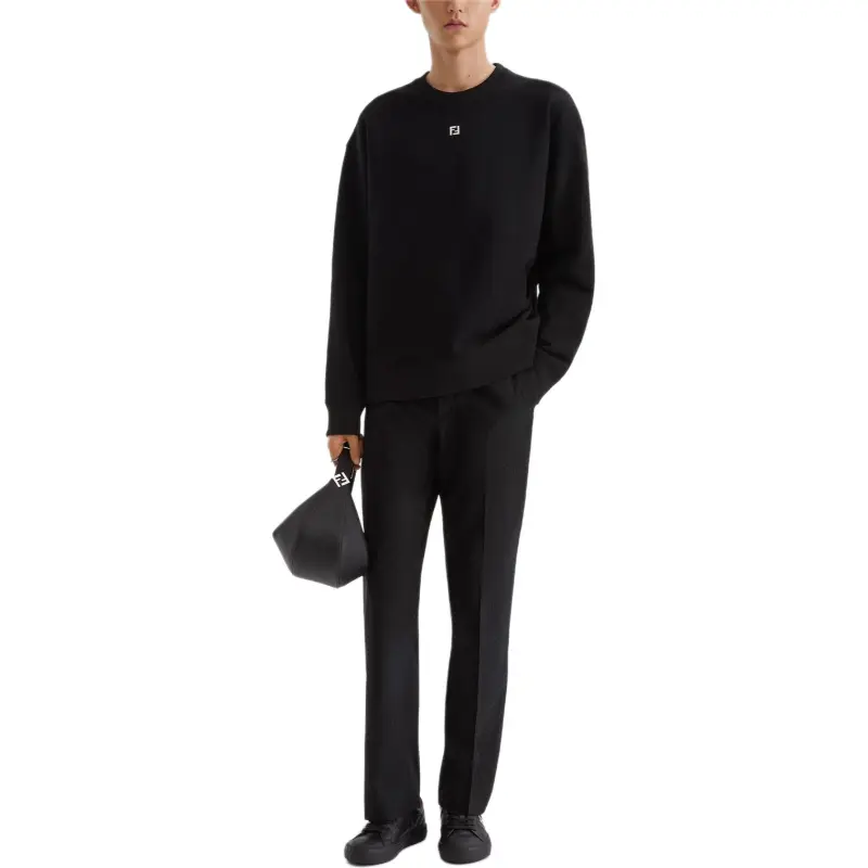 FENDI Ff Plaque Crewneck Sweatshirt-2