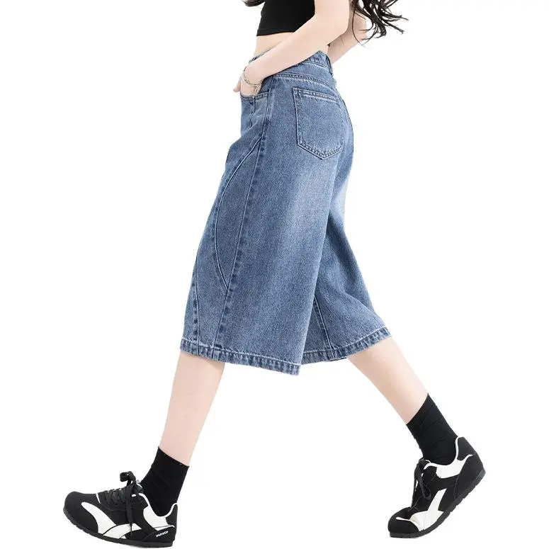 You Cow Me Pants Denim Shorts Women's-8