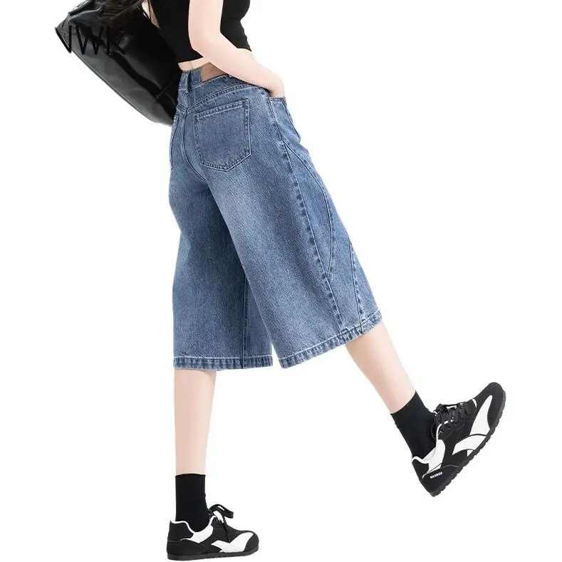 You Cow Me Pants Denim Shorts Women's-5