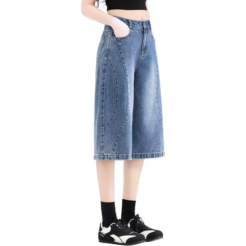 You Cow Me Pants Denim Shorts Women's-14