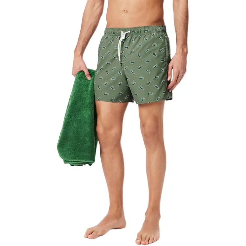 LACOSTE Crocodile print Swim Shorts-6