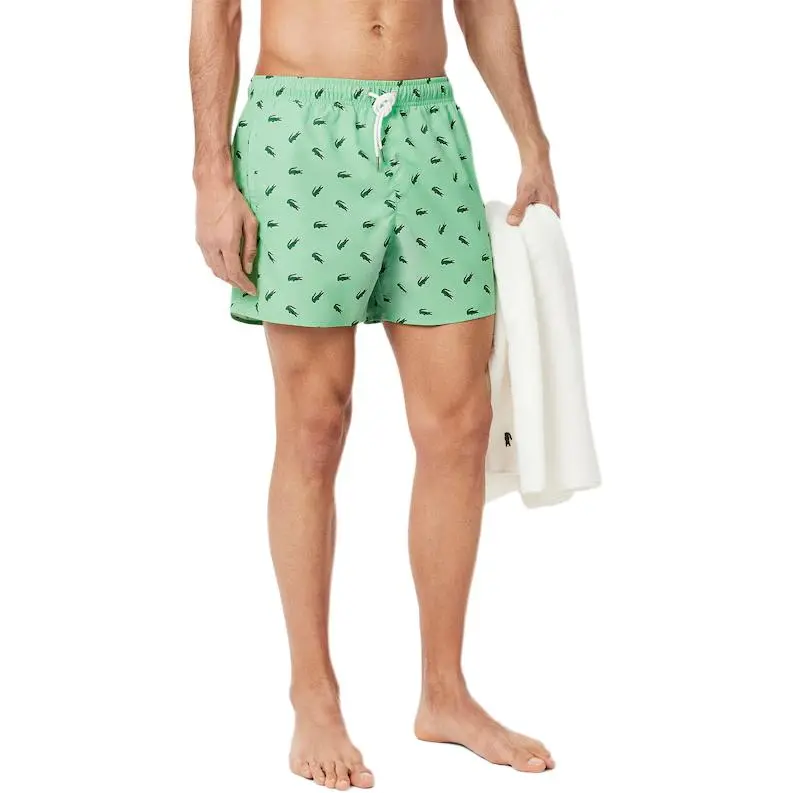 LACOSTE Crocodile print Swim Shorts-1