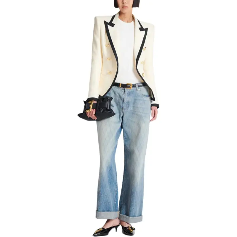 BALMAIN Jackets & Coats Women's Beige-3