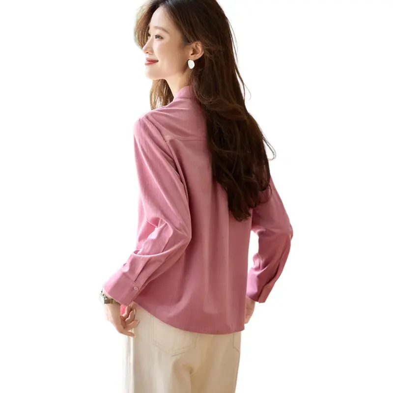 Mo Han Yi Mei Shirt Women's Gray Pink-7