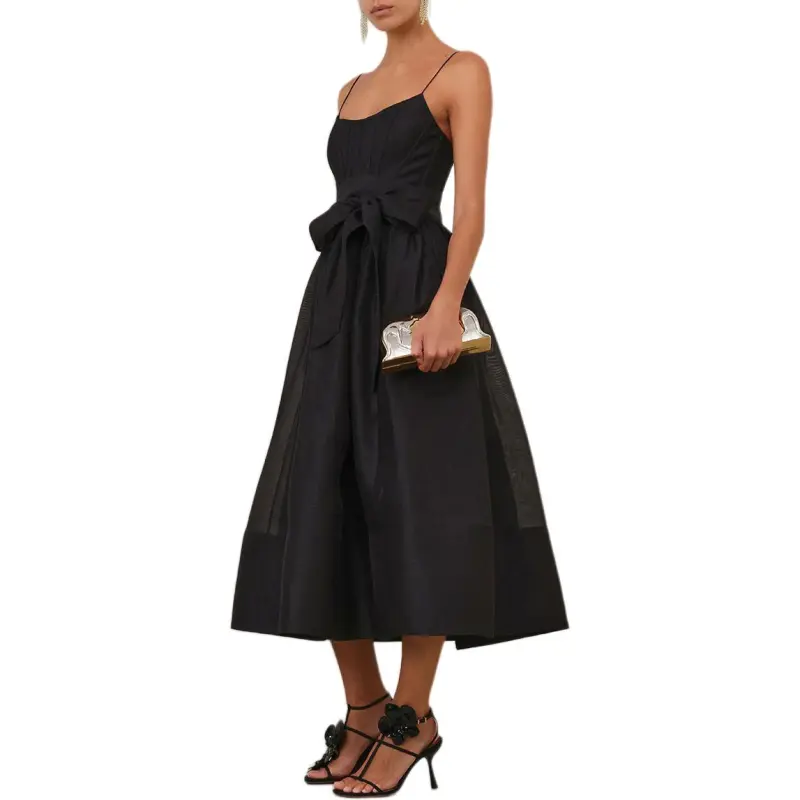 Zimmermann SS25 Slip Dresses Women's Black-4