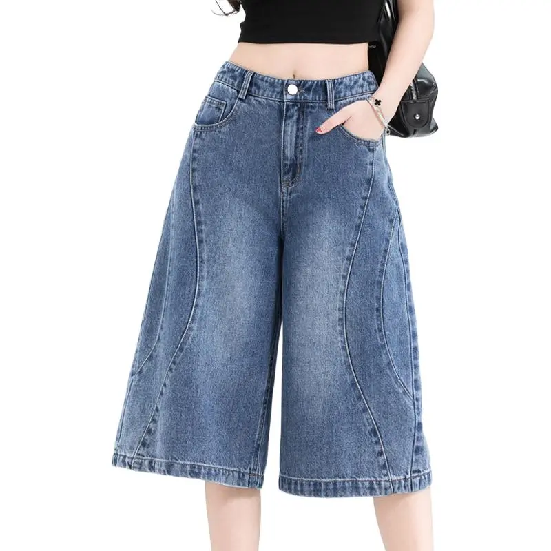 You Cow Me Pants Denim Shorts Women's-2