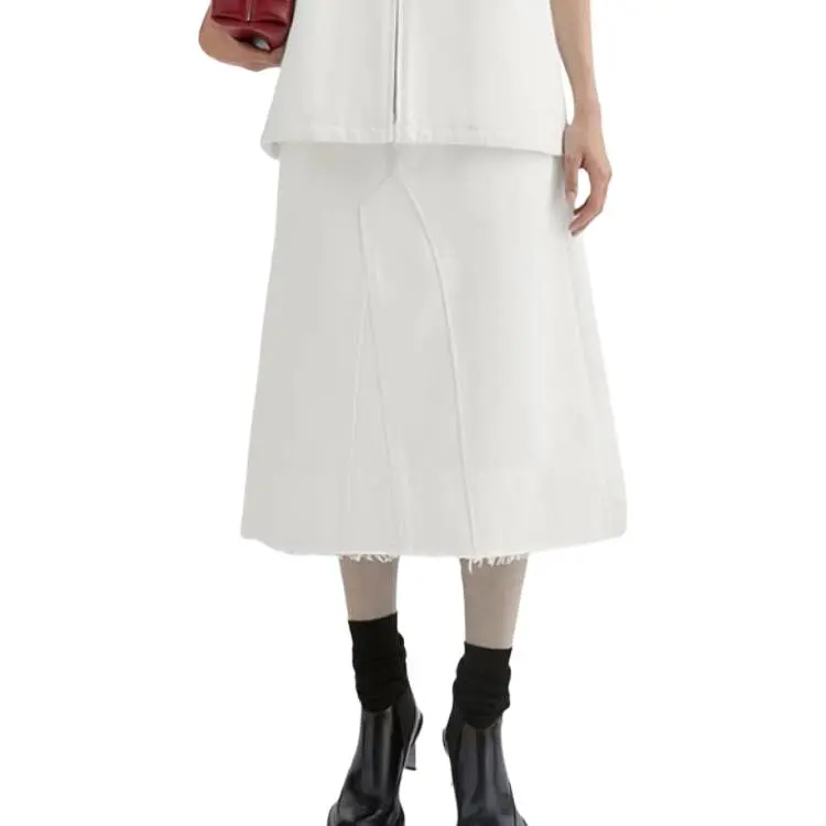 JIL SANDER A line Panelled Denim Skirt-1