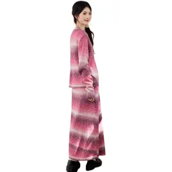 Emodues Skirt Set Women's Starry Sky Purple