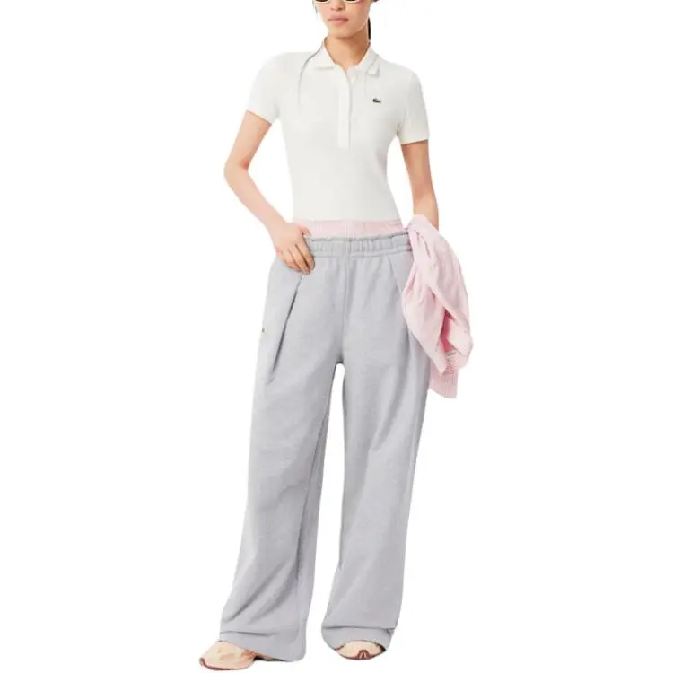 LACOSTE Pleated Wide leg Trousers-1