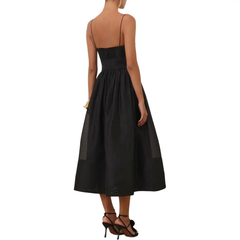 Zimmermann SS25 Slip Dresses Women's Black-3