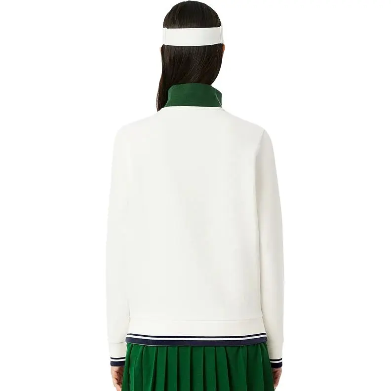 LACOSTE SS25 Sweatshirt Women's White/green Color Blocking-2