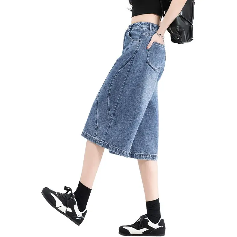 You Cow Me Pants Denim Shorts Women's-11