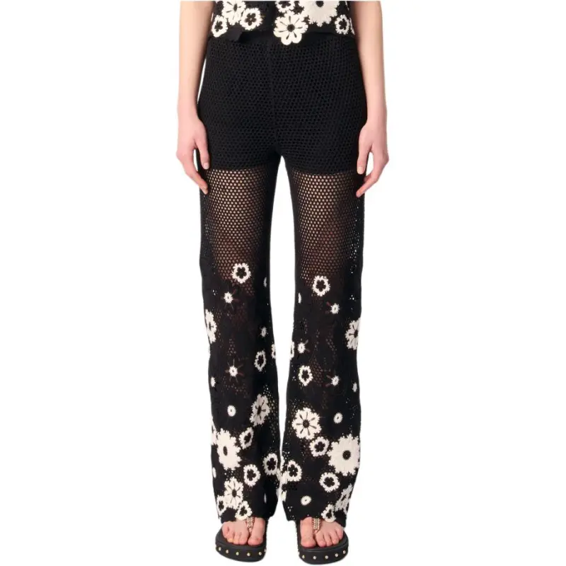 Maje Floral embroidery Trousers-1
