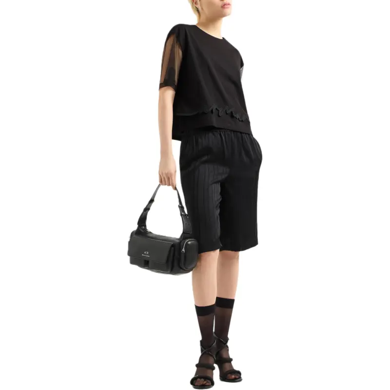 ARMANI EXCHANGEAE Regular T Shirt Women's Black-3