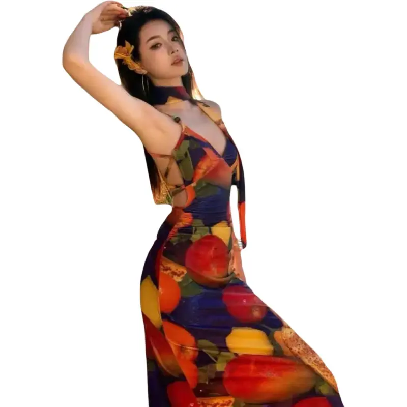 Dior Beauty Slip Dresses Women's Fruit Flowers-2