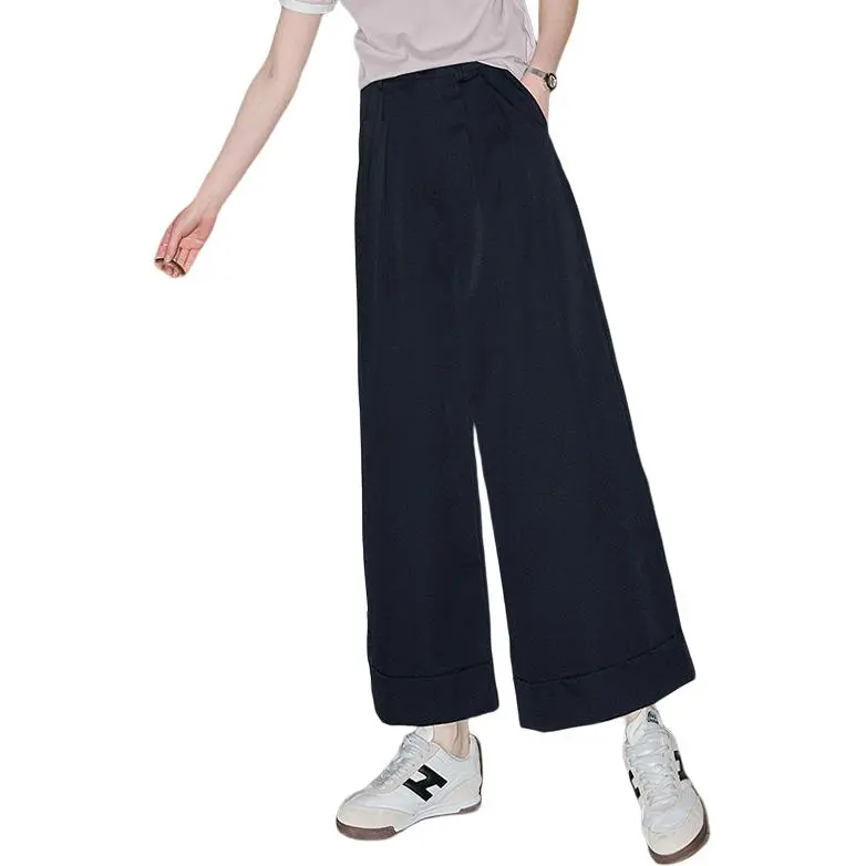 KUHNMARVIN Casual Pants Women's Dark Navy Blue-4