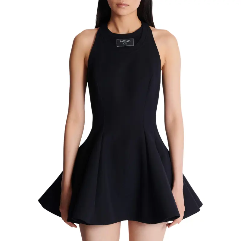 BALMAIN Logo patch Mini Dress-1
