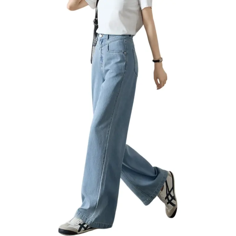 Mo Han Yi Mei Jeans Women's Light Blue-4