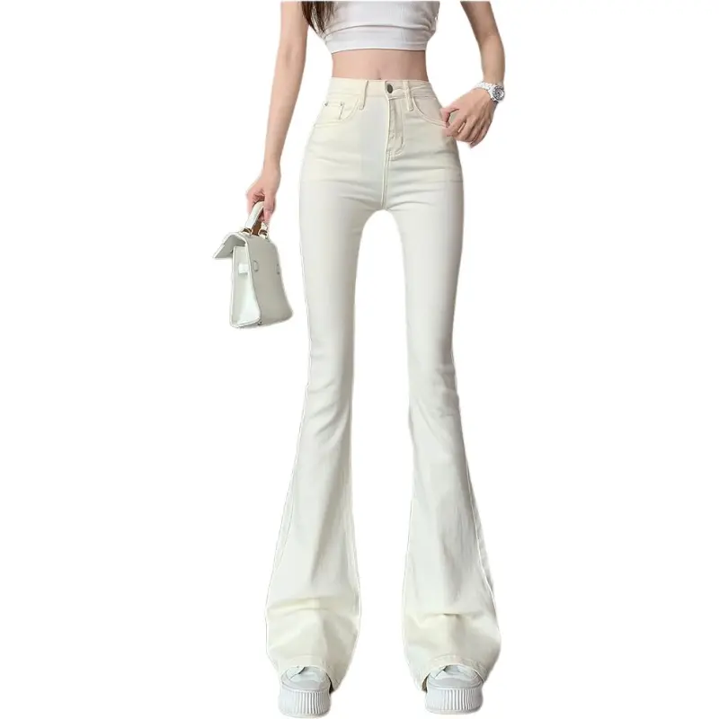 Si Bei'er Jeans Women's White-3