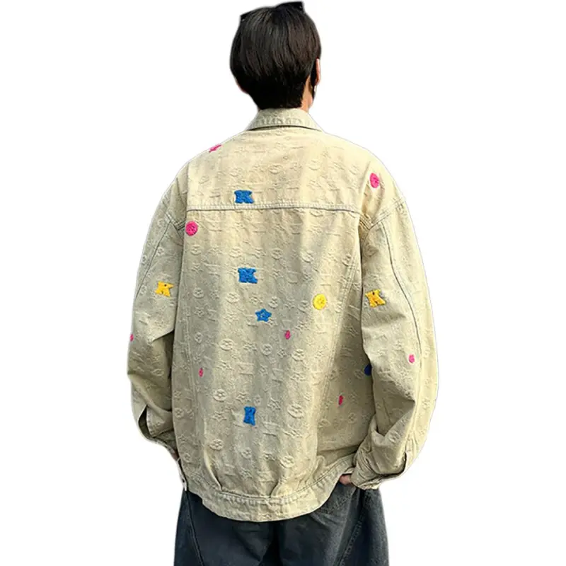 FOMOCE Denim Jacket Unisex Yellow Mud-1
