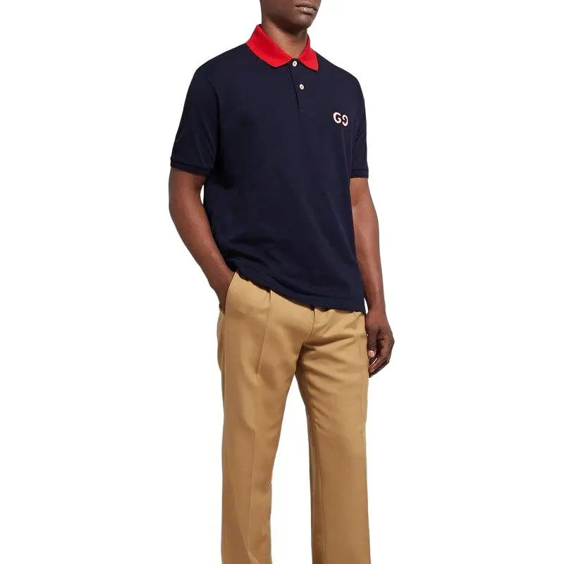 GUCCI FW22 Polo Shirt Men's Midnight Blue-1