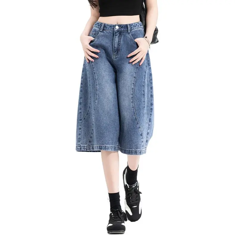 You Cow Me Pants Denim Shorts Women's-9