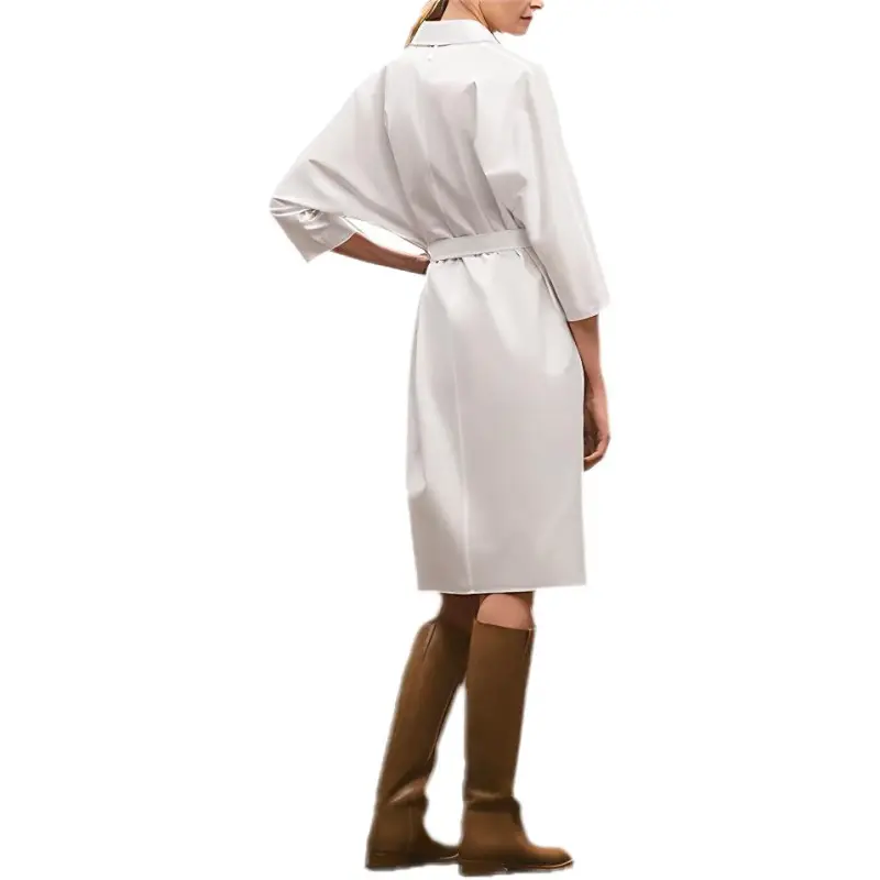 HERMES FW22 Long Sleeved Dress Women's White-1