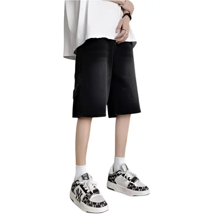 PAINT STAIN Denim Shorts Men-14