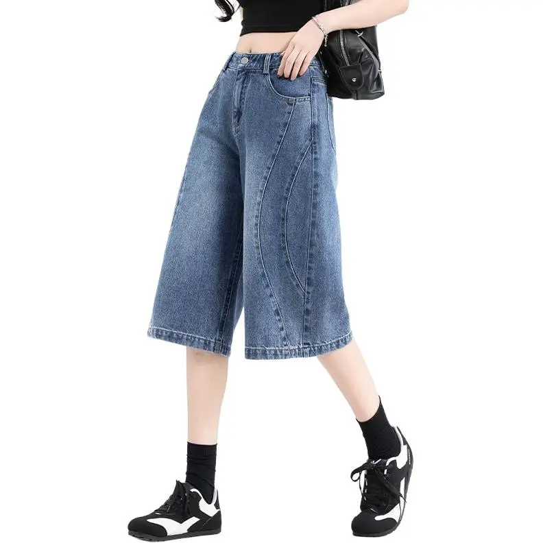 You Cow Me Pants Denim Shorts Women's-13