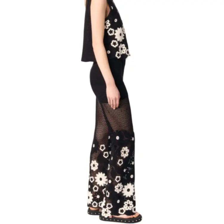 Maje Floral embroidery Trousers-3