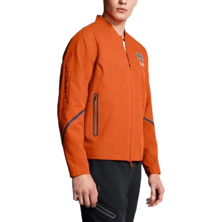 Under Armour WOVEN Collection Unstoppable Collegiate Bomber Jackets Coats Men's Orange-2