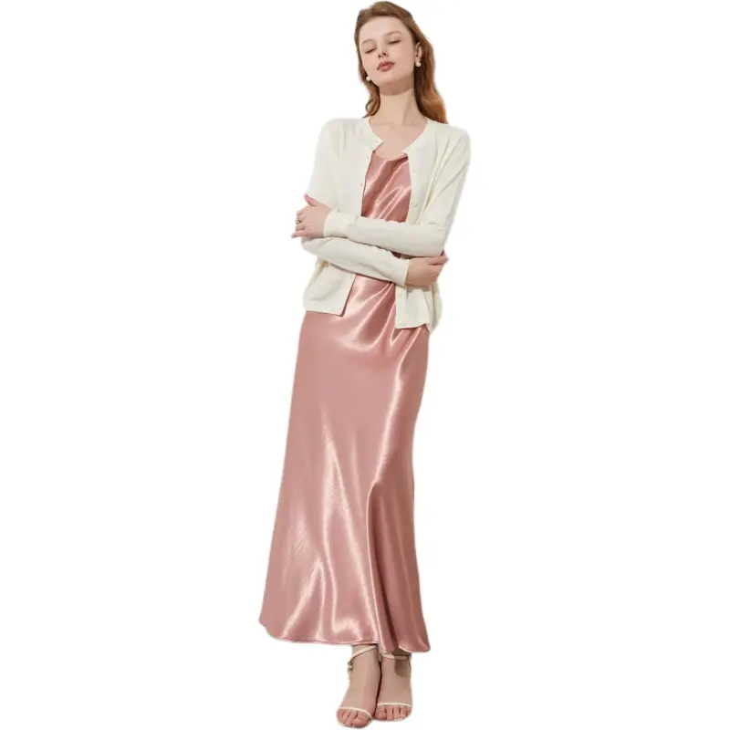 DPLAY Slip Dresses Women's Gray Orange Pink-4