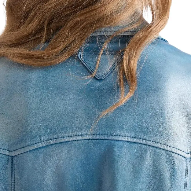 PRADA Washed Leather Jacket-4