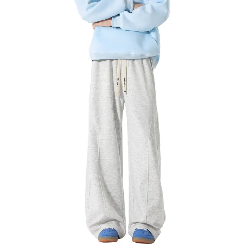 P8H9 Casual Pants Unisex Heather Gray-6