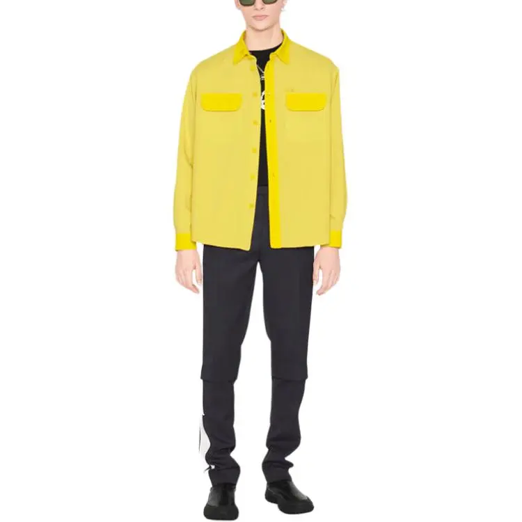 DIOR Quarterly New Products Shirts Men Yellow-1