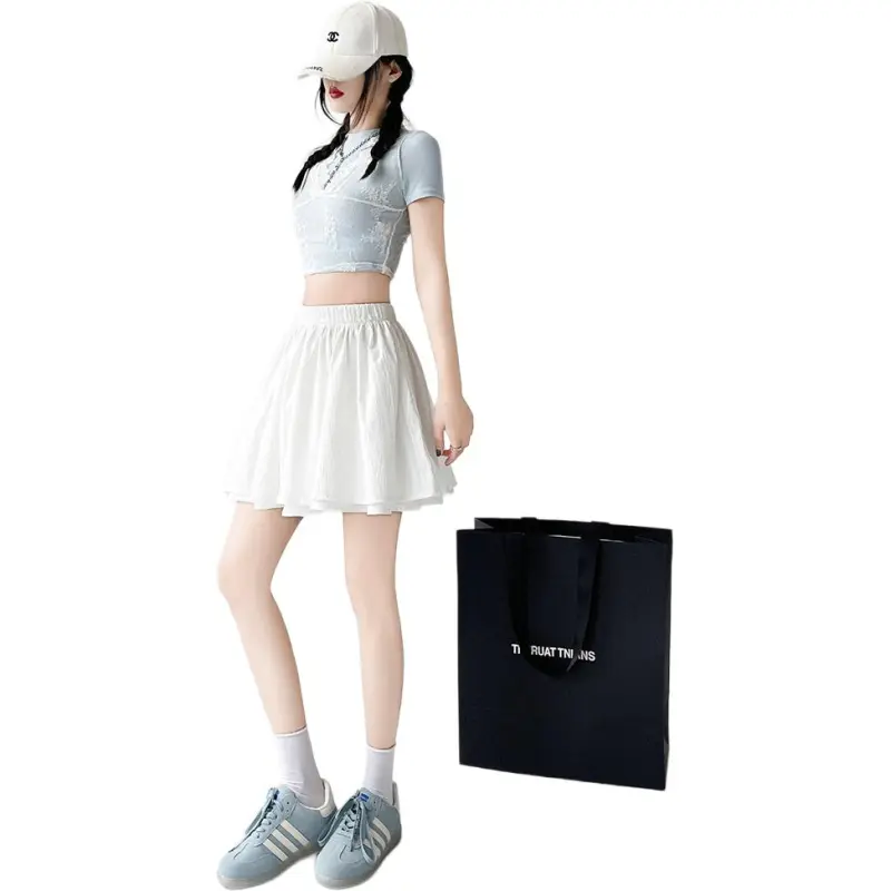 Dior Beauty Casual Short Skirts Women's White-2