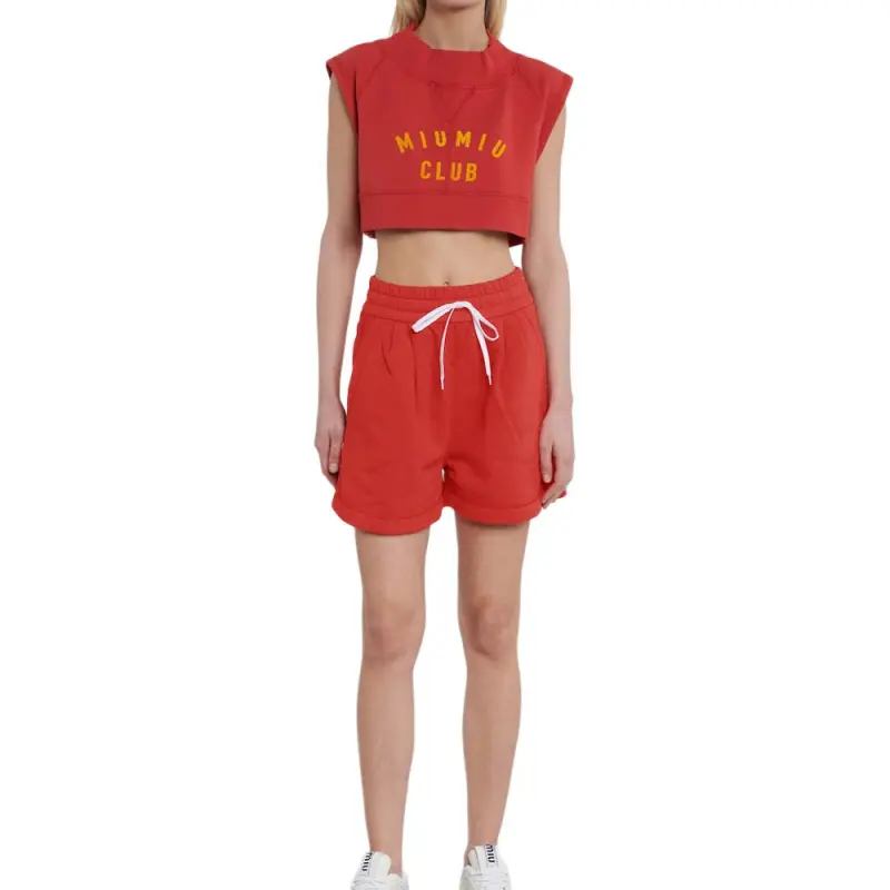 MIU MIU SS21 Casual Shorts Women's Red-1