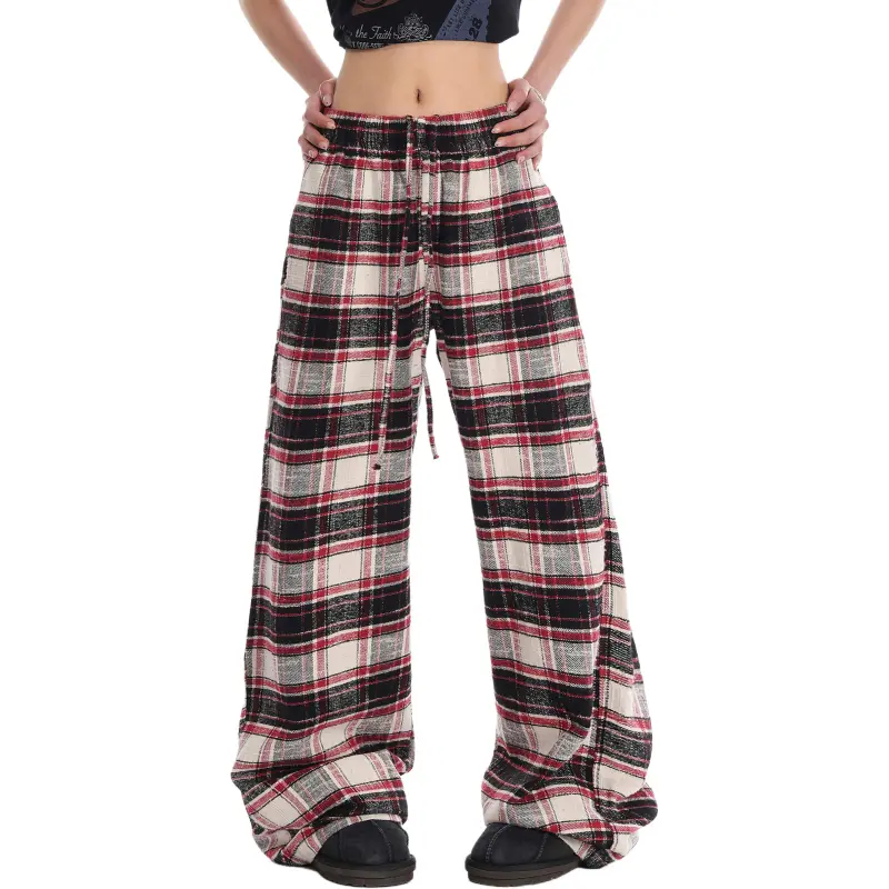 VINMUK Casual Pants Women's Red-4