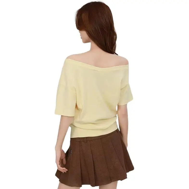 ABCMININ T Shirts Women's Yellow-1