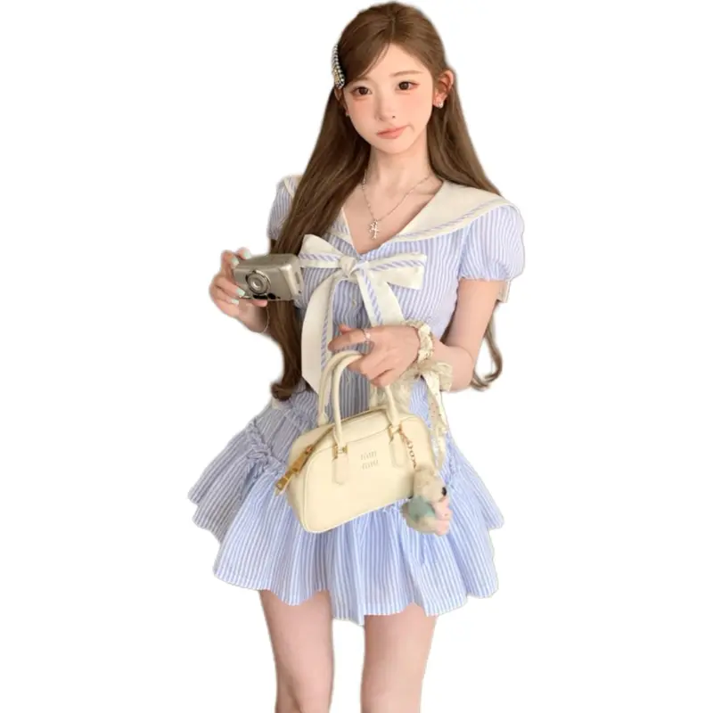 Mu Xiao Xin Skirt Set Women's Blue-3