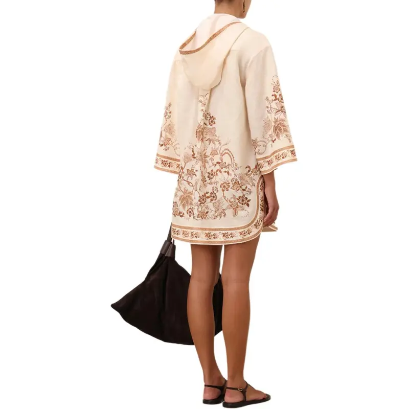Zimmermann Embroidered Hooded Dress-3