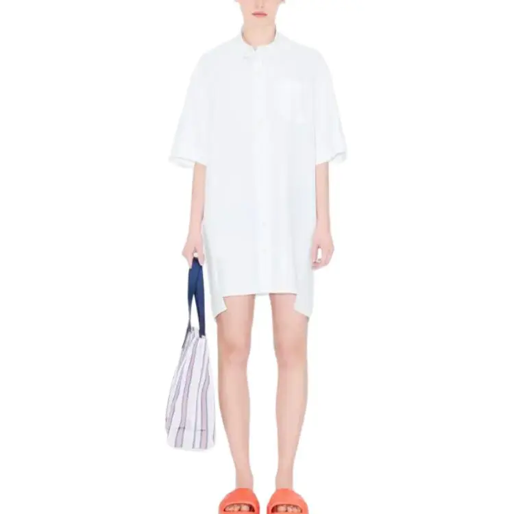 KENZO SS25 Short Sleeved Dress Women's White-2