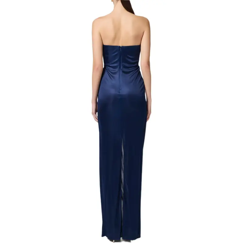 Elisabetta Franchi Flower Embroidered Red Carpet Dress-2