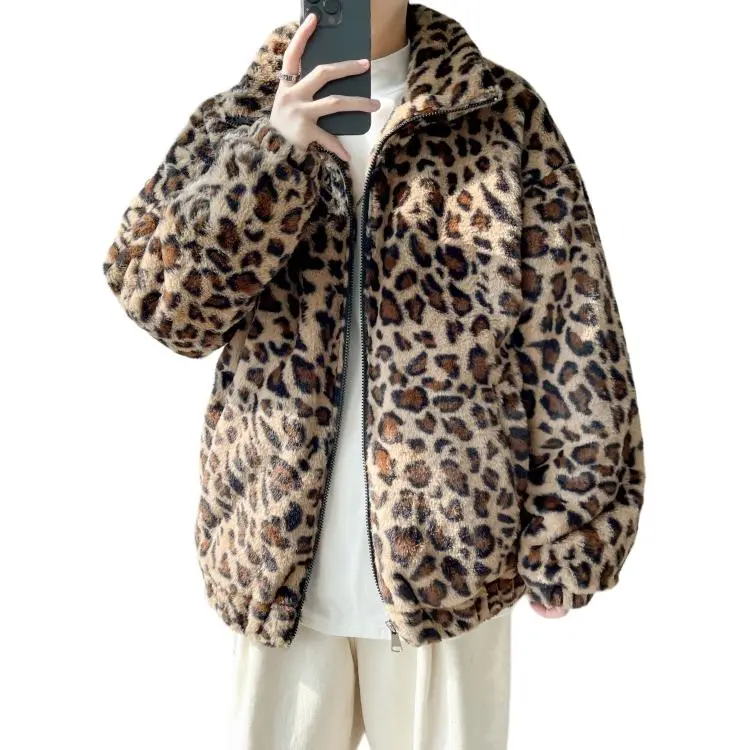 PEDLOR Puffer Jacket Unisex Dark Leopard Print-3