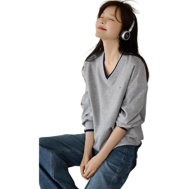 Mo Han Yi Mei Sweatshirt Women's Gray-2