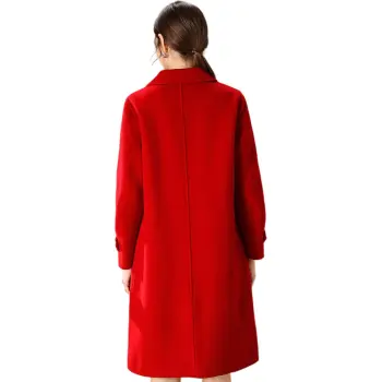 FENHONGMALI Coats Women's Red