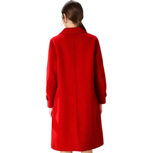 FENHONGMALI Coats Women's Red